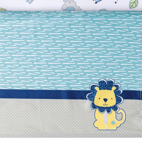 4-Piece Set, 2 Trend Lab Jungle Roar Breathable Baby Nursery Crib Bedding Includes Quilt, Fitted Crib Sheets, and Crib