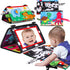 Baby Mirror Tummy Time Toy with Crinkle Cloth Book for Infants 0-3 Months, High Contrast Sensory Toy for 0-6 Months
