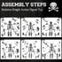 6 Pack T13 Set 54 Dummy 13, 13, 3D Action Figures with Accessories, Skeleton Action Figure Mini DIY Multi-Colored Titan