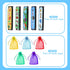 10 Sets Harmonica with Organza Gift Bags, 16 Holes Cartoon Musical Instrument for Kids Party Favors