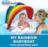 SwimSchool 6-18 Rainbow Babys First Pool Float - Months - Novelty Baby Boat with Adjustable Seat - Rainbow