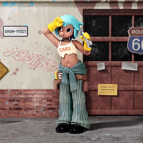 POP MART Peach Riot Rush Hour Series Figures Blind Box Figures, Random Design Action Figures Collectible Toys Home
