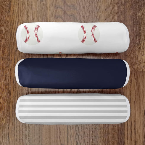 3 Pack Set Sweet Jojo Designs Baseball Sports Baby Boy Absorbent Burp Cloths for Infant Newborn - Red and White