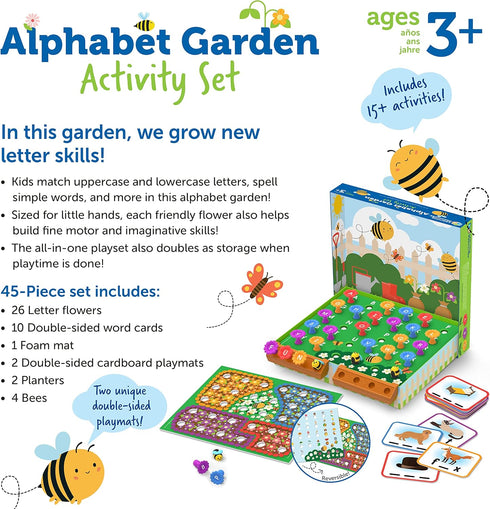 Set 45 3+ Learning Resources Alphabet Garden Activity - Pieces, Age Educational Indoor Games, Preschool Alphabet