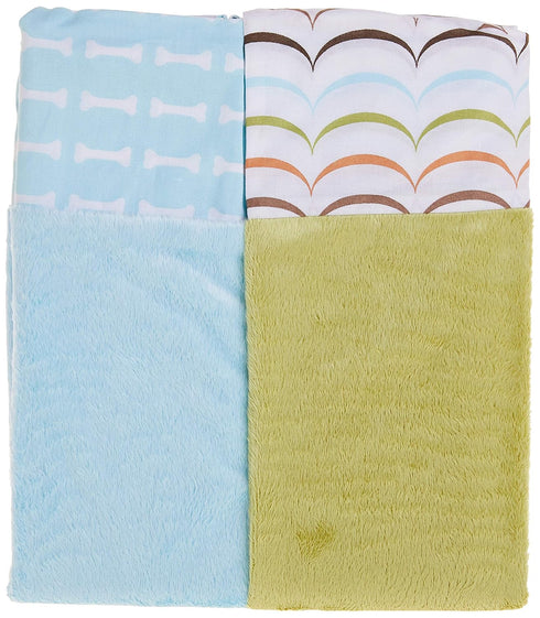 One Grace Place Puppy Pal Boy Burp Cloth, Powder Blue, Sage Green, Chocolate Brown, Orange,