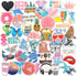 ARTIVO Cute Stickers for Water Bottle, 50 Pack Aesthetic VSCO Waterproof Vinyl Decals for Teens Girls