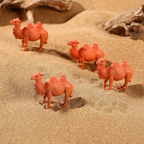 STOBOK Miniature Camel Models - Pack of 4 Camel Figurine Animal Desktop Ornaments
