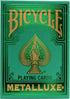 Bicycle Metalluxe Green Playing Cards - Premium Metal Foil Finish - Poker Size