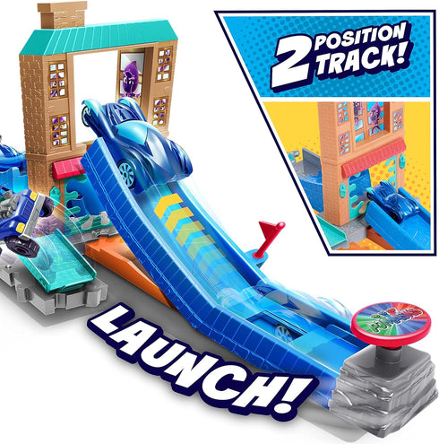 PJ Masks Die Cast Playset for 1:43 Scale Vehicles, Includes Track Set and Cat-Car