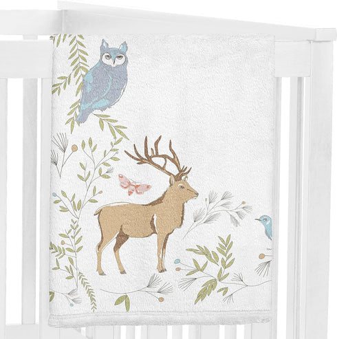 Sweet Jojo Designs Woodland Animal Toile Boy Girl Milestone Blanket Monthly Newborn First Year Growth Mat Baby Shower