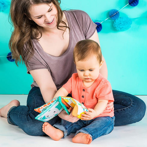 Bright Starts Teethe & Read Soft Book Toy, Ages 3 Months +, Style May Vary