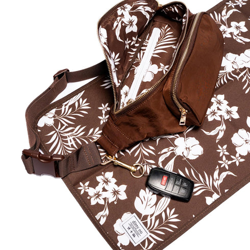 Ditty Co. Small Diaper Bag - Portable Changing Pad - Crossbody Bags For Women - Baby Wipe Holder - Baby Travel
