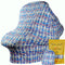 Baby Car Seat & Nursing Cover with Drawstring Carry Bag in Cute Feather Design, 4 in 1 Multi-Use Canopy