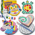 Dan&Darci Stepping Stones Painting Kit for Kids - Outdoor Crafts - Paint