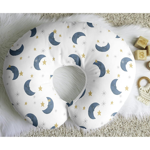 Sweet Jojo Designs Moon and Star Nursing Pillow Cover Breastfeeding Pillowcase for Newborn Infant Bottle Breast Feeding