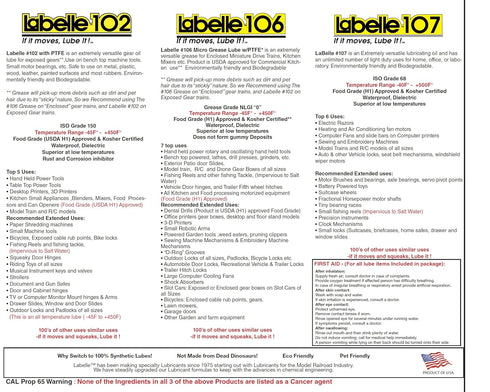 1001 3-Pack 3D 1001 Labelle Lubricant for Model Trains (DCC HO/O), Slot Cars, RC Cars & Boats, Printer Hobbyists, Small