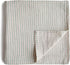 mushie Muslin Baby Swaddle Blanket - 100% Organic Cotton (Sage Stripe)