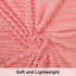 NTBAY Plush Flannel Oversized Baby Blanket, 50X60 Inches Soft and Warm Toddler Blanket with Striped Texture Nursery Bed Blanket for Stroller, Crib, Travel, Baby Gift, 50"x60", Pink by NTBAY
