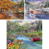 Set 500 18" 24", 500 Bits and Pieces Value of Three Jigsaw Puzzles for Adults Autumn, Winter & Spring Cabin Pieces x