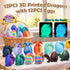 Rubypop 12Pack 3D 3D Printed Dragon Eggs with Dragon Inside, Fantasy Collectible Print Animals Toys Party Favor Gifts