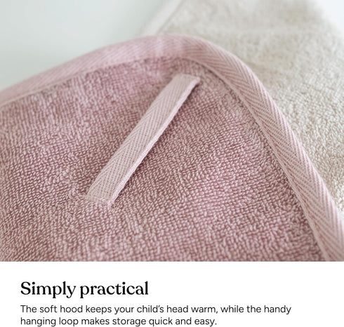 Ehrenkind 100 100 cm, Hooded Towel, Baby Towel with Hood Made of Cuddly Soft Organic Cotton, Bath Towel in x Light