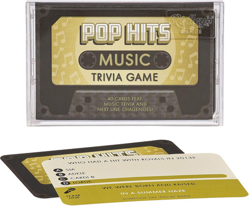 Ridley s Pop Music Trivia Card Game Quiz Game for Adults and Kids 2+ Players Includes 40 Cards with Unique Questions Fun Family Game Makes a Great Gift