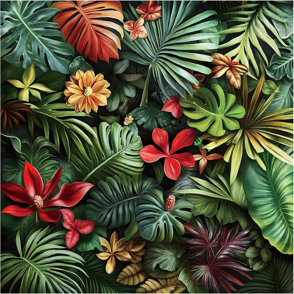 Jigsaw Puzzles for Adults 1000 Pieces, Tropical Rainforest Plants Square Challenging Unique