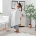 Set White Muslin Fitted Crib Sheet & Waffle Weave Blanket