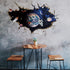 3D Planet Galaxy Astronaut Wall Stickers, DILIBRA Removable Spacecraft View Decals for Kids Room Decor