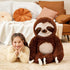IKASA Giant Sloth Stuffed Animal, 30" Hanging Three Toed Plush Toy, Cute Fluffy Gift for Kids