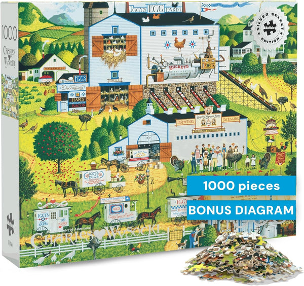 Buffalo Games Silver Select Charles Wysocki Sunny Side Up - 1000 Piece