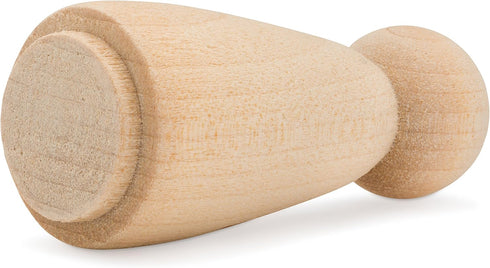 Large Wood Peg Dolls 3-1/2 inch, Pack of 25 Birch Unfinished Mom/Angel Shape Peg People to Paint