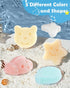 Konjac Baby Sponge for Bathing, 5Pcs Natural Cute Shapes, Plant-Based, Extra Soft Bath Sponges for Infants