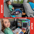 (2 Pack) 4 Lusso Gear Kick Mats - Car Seat Back Protectors, Premium Waterproof Fabric, Reinforced Corners to Prevent