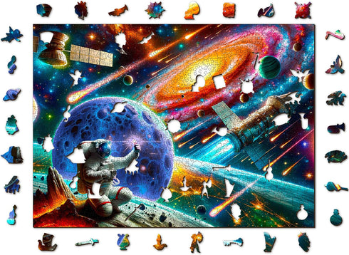 1000 21.25 15.5 inches WOODEN.CITY Cosmic Exploration Wooden Space Puzzle Piece - x - Made in EU