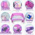 ecoZen Lifestyle Kids Travel Tray for Car, Toddler Lap Desk Organizer for Airplane, Pink Car Seat Tray for Kids Travel