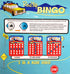 Toysmith Road Trip Bingo Cards Gift Set, Red, Blue, Green & Orange - 4 Pack with Bonus Storage Bag