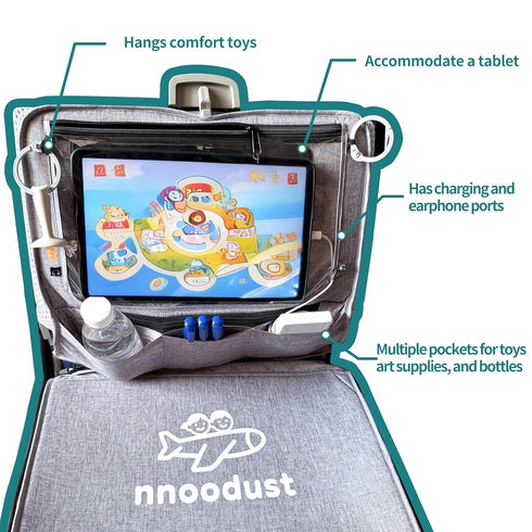 NNOODUST Toddler Airplane Bed for Toddler with Tray Cover Can Turn into Bag, Toddler Airplane Seat Extender for Kids