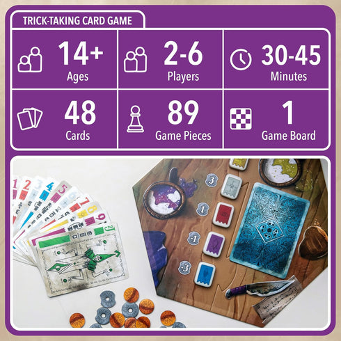 Daily Magic Games 3-6 14+ Thrones of Valeria Trick Taking Card Game - Fast and Fun Strategy Card Game with Card Powers