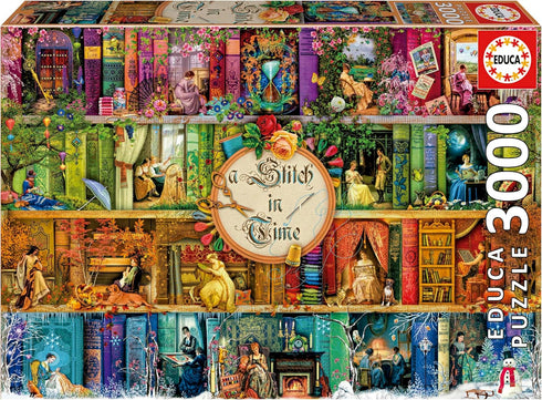 Educa A Stitch in Time 3000 Piece Jigsaw Puzzle with Glue Included, Completed Size 47.24"x 37.79"