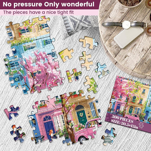 Nitktaia 500 500 Gifts,20.5x15in Pieces Jigsaw Puzzles for Adults,Beautiful Spring Puzzle for Teens Adults Elderly