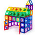 Playmags Magnetic Tile Building Set - 80-Pc. Kit with 40 Clear Color Magnet Tiles & 40 Letters