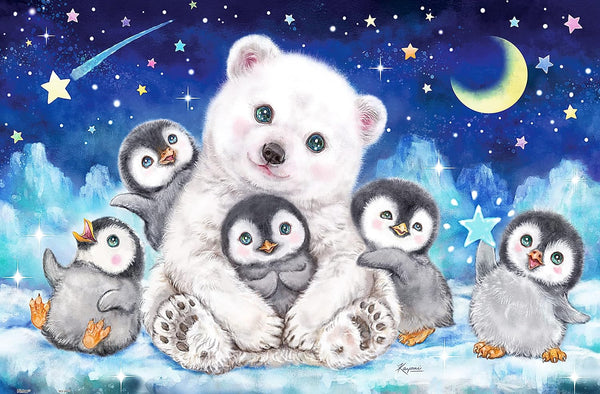 Pintoo 600 Piece Jigsaw Puzzles for Adults - Kayomi Polar Bear and Penguins, Easy Storage