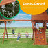 Jungle Gym Kingdom Swing Set Hangers - 2 Heavy Duty Brackets with Locking Snap Hooks for Indoor/Outdoor Use