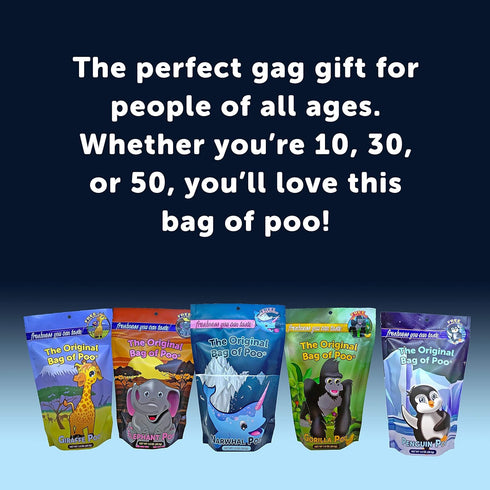 The Original Bag Poo, Narwhal Poop (Blue Cotton Candy) for Novelty Gag Gifts