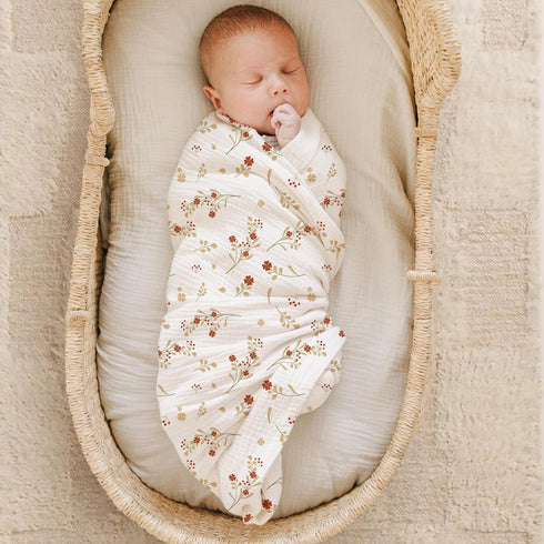 2 Pack, 100% 47 47 inches, Konssy Muslin Swaddle Blankets for Girls Boys Cotton Receiving Baby Blanket Large x Soft