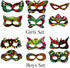 24 Sets Superhero Masks Rainbow Scratch Paper Art - Creative Classroom Arts and Crafts for Kids, Fun Party Favors