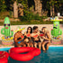 55" Summer Swimming Triumpeek Inflatable Cactus Cooler, Fiesta Cactus Ice Bucket Wearing Sombreros for Pool Hawaiian