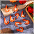 9 Chalyna Pcs Red Simulated Fake Shrimps Model Simulated Cooked Shrimps Artificial Fake Food Model for Kitchen Home