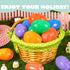 JOYIN 30 Pcs Bright Iridescent Printed Plastic Easter Eggs 3.15" Tall for Hunt, Basket Stuffers, Classroom Prizes